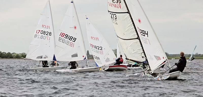 Crowds, great at parties - Race coaching with Adam Bowers at Oxford Sailing Club photo copyright Colin West taken at Oxford Sailing Club and featuring the ILCA 4 class