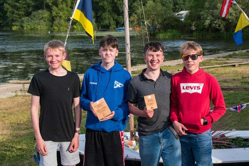 Youngest competitors Harry Jarvis (MNSC), Harry Ambrey (CSC), Solomon Day (MNSC), Joshua Gillson - Solo and Laser Open Meeting at Middle Nene photo copyright David Livingstone taken at Middle Nene Sailing Club and featuring the ILCA 4 class