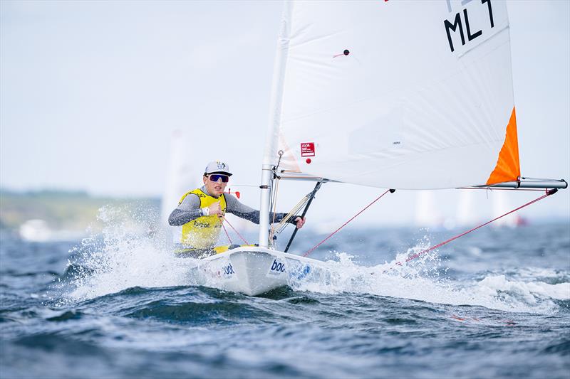 Timmy Vassallo from Malta dictates the action at Kieler Woche in ILCA 4 - photo © Sascha Klahn/Kieler Woche