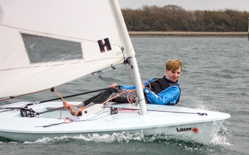 Chichester Harbour Series 2025/26 Round 1 - Callum photo copyright Kirsty Bang taken at Bosham Sailing Club and featuring the ILCA 4 class