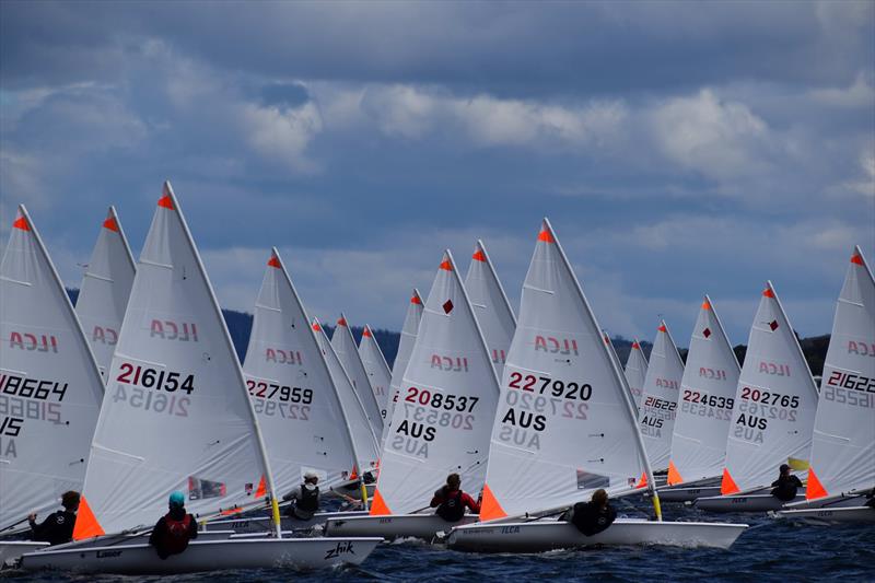 The ILCA 4 Gold Fleet - 2026 ILCA Oceania & Australian Open & Youth Championship Day 4 photo copyright Jane Austin taken at Royal Yacht Club of Tasmania and featuring the ILCA 4 class