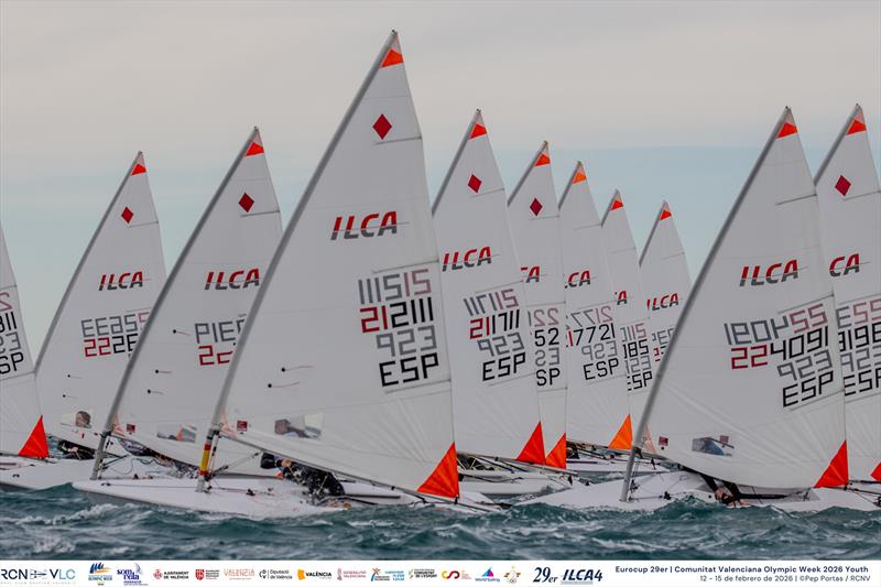 2026 Valencian Community Youth Olympic Week photo copyright Pep Portas / RCNV taken at Real Club Nautico Valencia and featuring the ILCA 4 class