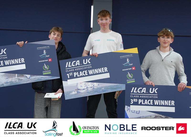 Boy's podium - Rooster ILCA 4 National Open at Weymouth - photo © Jon Emmett