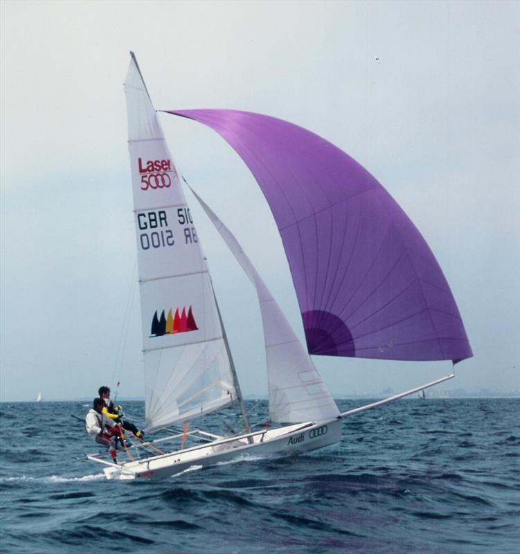 Dave Hall & Toney Freer out in the Laser 5000 photo copyright Peter Danby taken at Hayling Island Sailing Club and featuring the Laser 5000 class