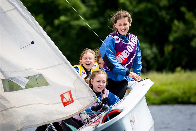 RYA OnBoard sailors having fun photo copyright Emily Whiting taken at  and featuring the Laser Bahia class