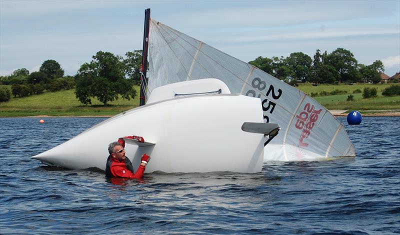 Jon Roberts had wanted to experiment with a different downwind technique during the inaugural Classic Dinghy Regatta at Blithfield photo copyright Dougal@davidhenshallmedia taken at Blithfield Sailing Club and featuring the Laser EPS class