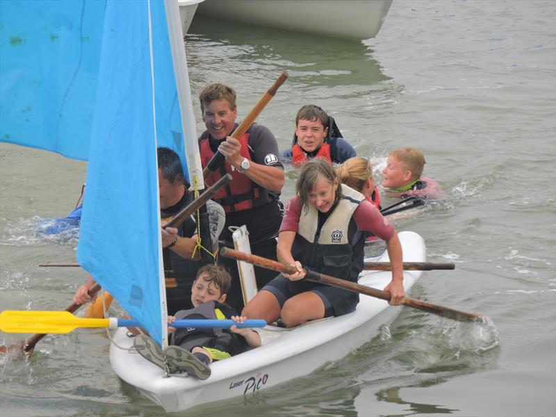 Fun and games at Maylandsea Bay Sailing Week photo copyright Teresa Giles taken at Maylandsea Bay Sailing Club and featuring the Laser Pico class