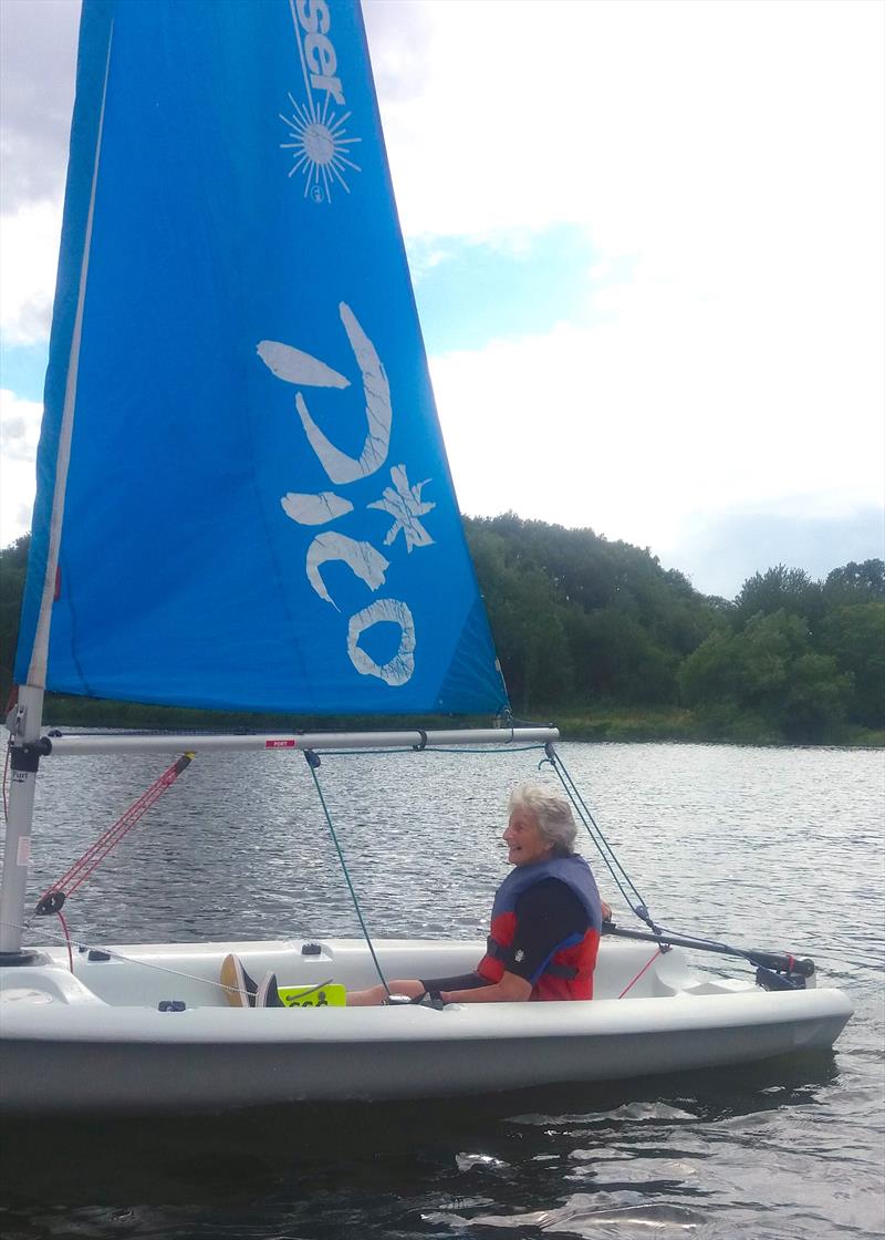 Setting sail - Jean Hughes takes to the water at Shropshire SC photo copyright Shropshire Sailing Club taken at Shropshire Sailing Club and featuring the Laser Pico class