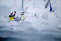 Ukraine's Semen Khashchyna had to relinquish the lead on the third day of the ILCA-6 World Championship at Kieler Woche