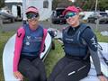 ILCA 6 sailors Sylvie Stannage (left) and Gina Johnstone (right)