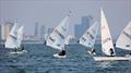 ILCA 6 fleet downwind on day 1 of the Open Masters Championship 2026
