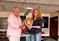 Roma Kearns, first Lady Helm at the New Quay Yacht Club Dinghy Open Regatta &copy; Martyn Johnson