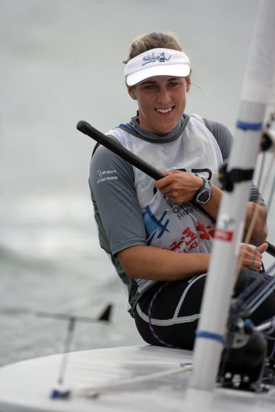 Britain's Charlotte Dobson was placed 5th overall in the Laser Radial fleet at the 2007 Olympic Test Event photo copyright Richard Langdon / www.oceanimages.co.uk taken at  and featuring the ILCA 6 class