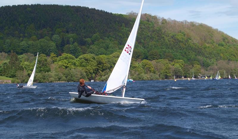 Oliver Davenport, Youth fleet winner during the NW Junior travellers at Ullswater photo copyright Christian Barnes taken at Ullswater Yacht Club and featuring the ILCA 6 class