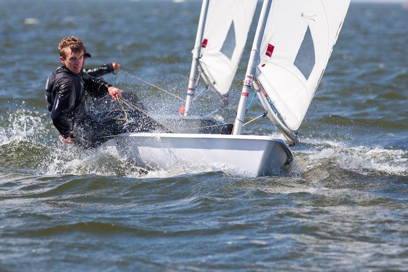 Eric-Jan Westerhof wins the Laser Radial class at the Dutch Youth Regatta - photo © Valentijn van Duijvendijk