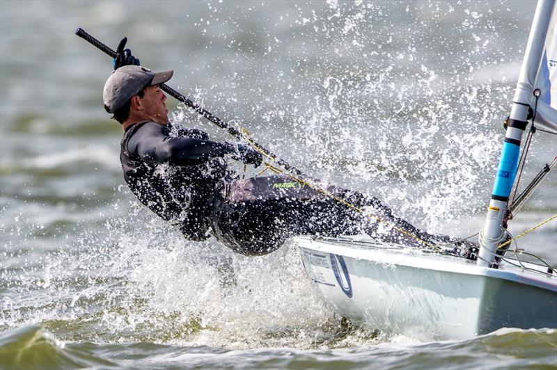 Eliot Merceron on day 3 of the Laser Radial World Championship - photo © Thom Touw / www.thomtouw.com