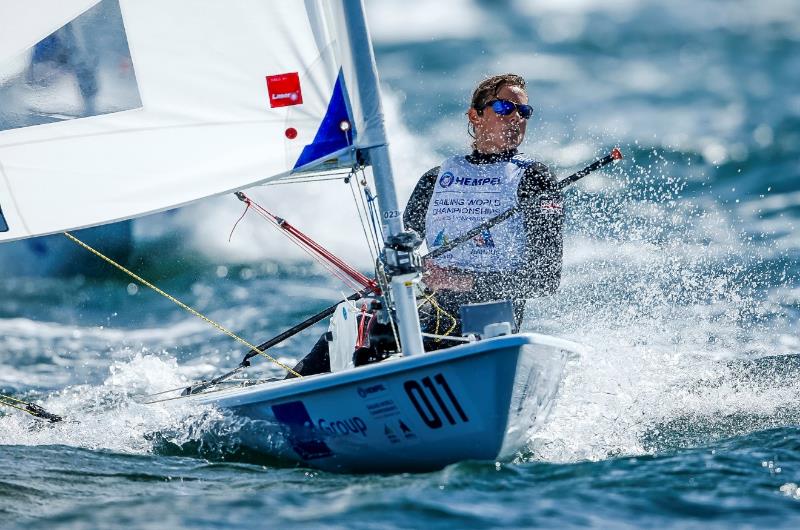 Alison Young wins the Laser Radial Medal Race in the Hempel Sailing World Championships 2018 at Aarhus  photo copyright Sailing Energy / World Sailing taken at Sailing Aarhus and featuring the ILCA 6 class
