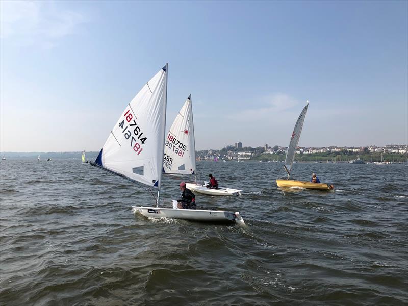 Easter Series at Leigh on Sea SC and Essex YC photo copyright Dave Braun taken at Leigh-on-Sea Sailing Club and featuring the ILCA 6 class