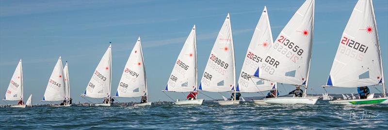 UKLA Noble Marine World & European Qualifier & Laser Masters at Hayling Island photo copyright Peter Hickson taken at Hayling Island Sailing Club and featuring the ILCA 6 class