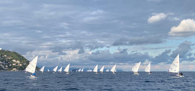 2020 Laser Master Europeans day 2 photo copyright Bernadette Delbart taken at Circolo Nautico Andora and featuring the ILCA 6 class