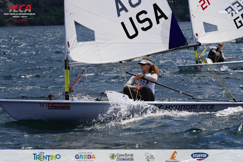 2021 ILCA 6 Youth Worlds at Lake Garda day 3 photo copyright Elena Giolai / www.elenagiolai.com taken at Circolo Vela Arco and featuring the ILCA 6 class