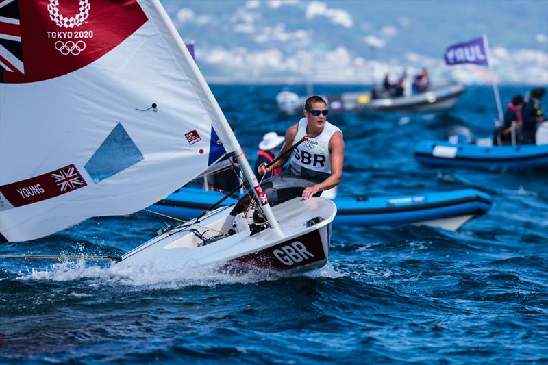 Ali Young (GBR) in the Women's ILCA 6 on Tokyo 2020 Olympic Sailing Competition Day 5 photo copyright Sailing Energy / World Sailing taken at  and featuring the ILCA 6 class
