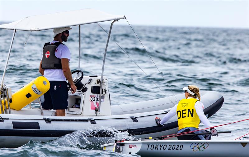 Anne-Marie Rindom (DEN) in the Women's Laser Radial on Tokyo 2020 Olympic Sailing Competition Day 6 photo copyright Sailing Energy / World Sailing taken at  and featuring the ILCA 6 class
