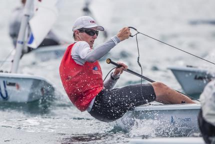 Josh Armit lies in 3rd overall with one day to sail in the Boys Laser Radial at the 2017 Youth Worlds in Sanya, China.  - photo © Jesus Renedo / Sailing Energy / World Sailing