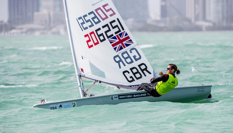 Alison Young (GBR) - Laser Radial - Miami 2018 World Cup Series photo copyright Richard Langdon / Sailing Energy taken at  and featuring the ILCA 6 class