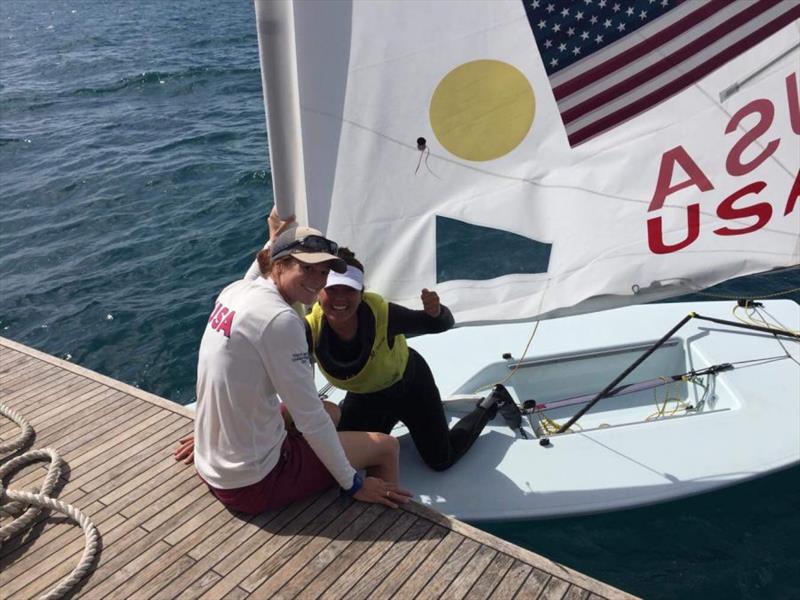 Chapman with 2017 Youth Sailing World Champion Charlotte Rose (Laser Radial, USA). - photo © US Sailing Team