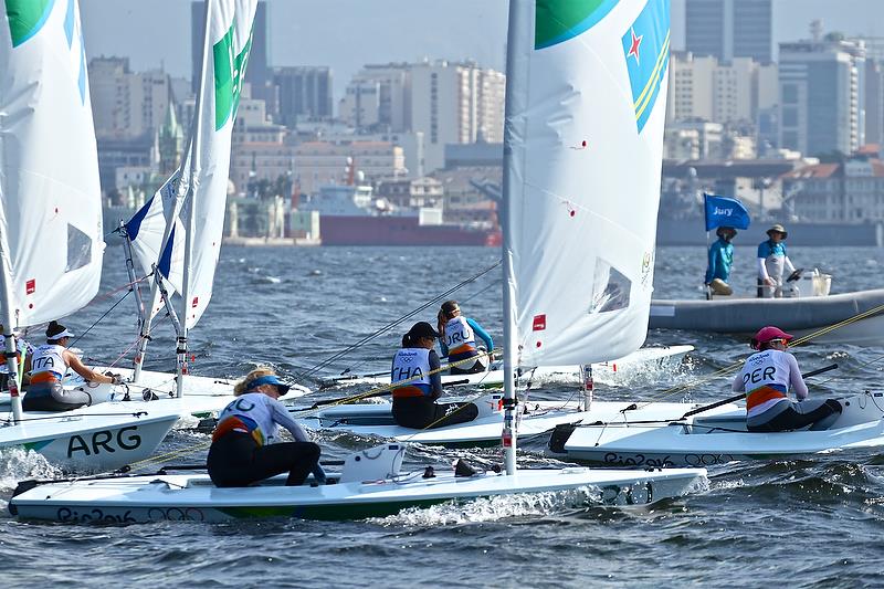 Day 2 - Laser Radial  - Rio Olympic Regatta - photo © Richard Gladwell