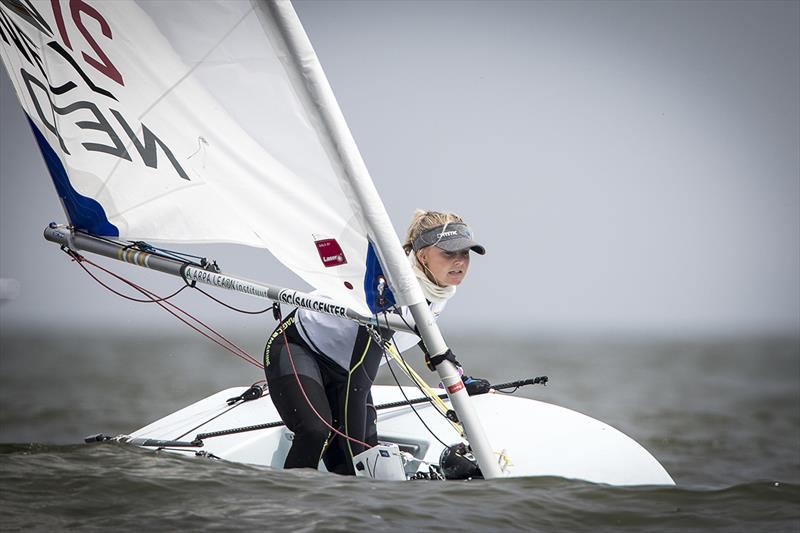 Daphne van der Vaart (NED), Laser Radiaal - 2018 Medemblik Regatta - Day 2 photo copyright Sander van der Borch taken at Royal Yacht Club Hollandia and featuring the ILCA 6 class