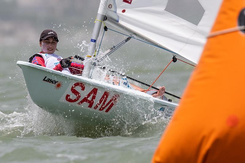 Womens Laser Radial - Day 1, 2018 World Sailing Youth Worlds, Corpus Christi, Texas, USA photo copyright Jen Edney / World Sailing taken at Corpus Christi Yacht Club and featuring the ILCA 6 class