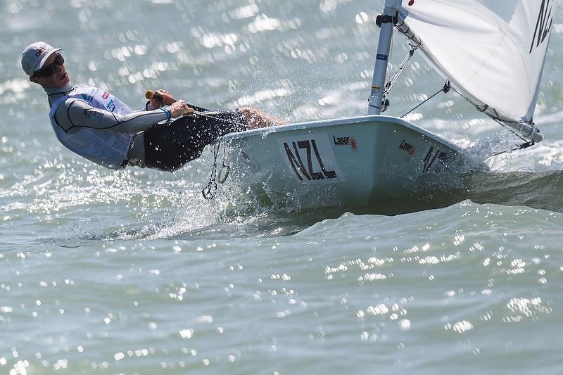 Josh Armit - Laser Radial - NZL - Day 2 - World Youth Sailing Championships, Corpus Christi, Texas photo copyright James Tomlinson / World Sailing taken at  and featuring the ILCA 6 class