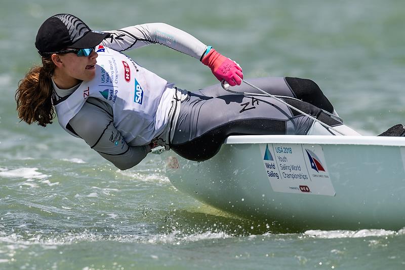 Samanth Stock (NZL) (Laser Radial) - Youth Sailing World Championships, Corpus Christi, Texas, USA. July 14-21, 2018 photo copyright Jen Edney / World Sailing taken at  and featuring the ILCA 6 class