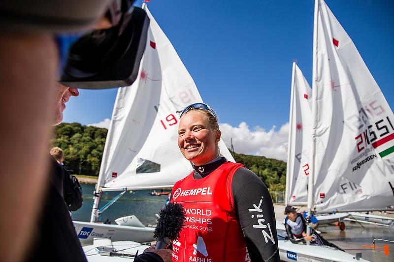 Laser Radial - Day 10 - Hempel Sailing World Championships, Aarhus, Denmark, August 10, 2018 photo copyright Marina Garcia / Sailing Energy / Hempel Sailing World Championships, Aarhus taken at  and featuring the ILCA 6 class