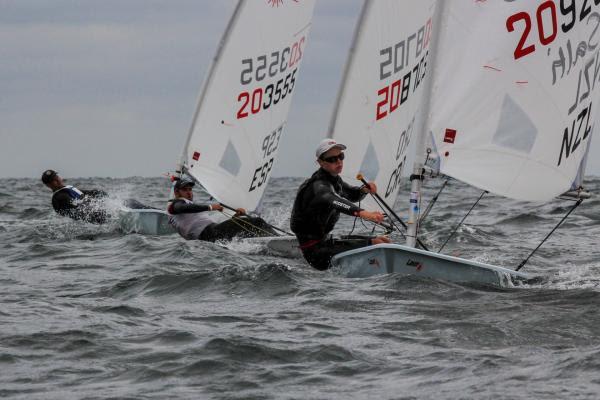 The New Zealander Josh Armit just won the world championship and now leads after the first day in Kiel photo copyright Kieler Woche taken at Kieler Yacht Club and featuring the ILCA 6 class