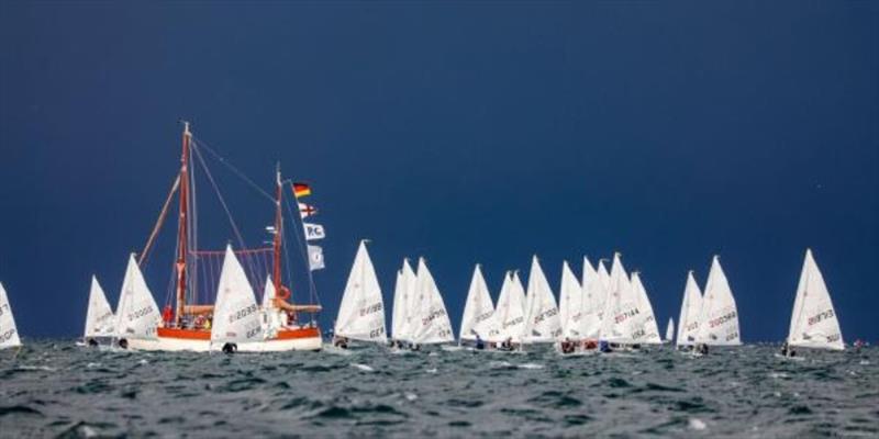 The Laser fleet at the storm front photo copyright www.segel-bilder.de taken at Kieler Yacht Club and featuring the ILCA 6 class