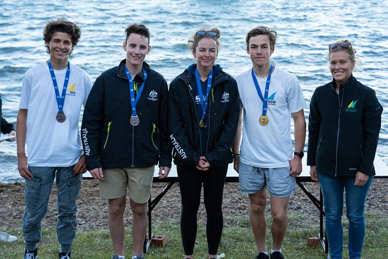 Laser Radial winners LtoR Stefan Elliott Shircore, Frazer Brew, Paige - 2018 NSW Youth Championship - photo © Beau Outteridge