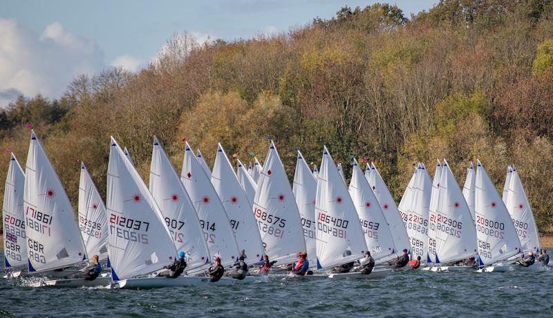 The Radial fleet at the Noble Marine Laser Inland Championships photo copyright Paul Williamson taken at Rutland Sailing Club and featuring the ILCA 6 class