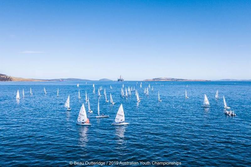 Day 1 - 2019 Australian Sailing Youth Championships photo copyright Beau Outteridge taken at Royal Yacht Club of Tasmania and featuring the ILCA 6 class