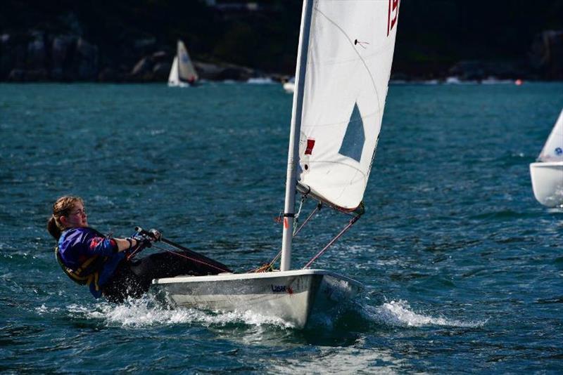 Amber de Decker enjoying the conditions on her Laser Radial - Admirals' Regatta 2019 - photo © Alec Smith / www.imagemundi.com/