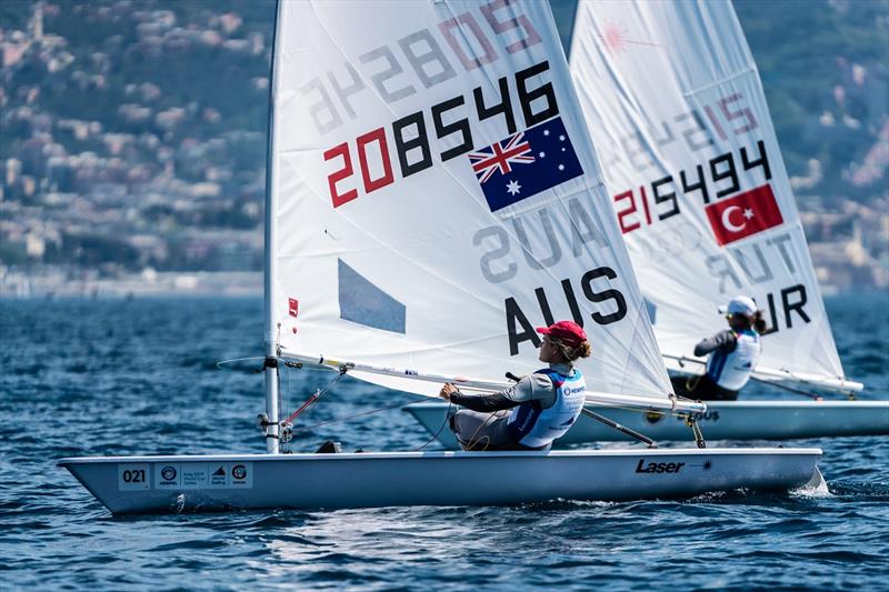 Mara Stransky finished sixth overall - Genoa World Cup Series 2019 photo copyright Beau Outteridge taken at  and featuring the ILCA 6 class
