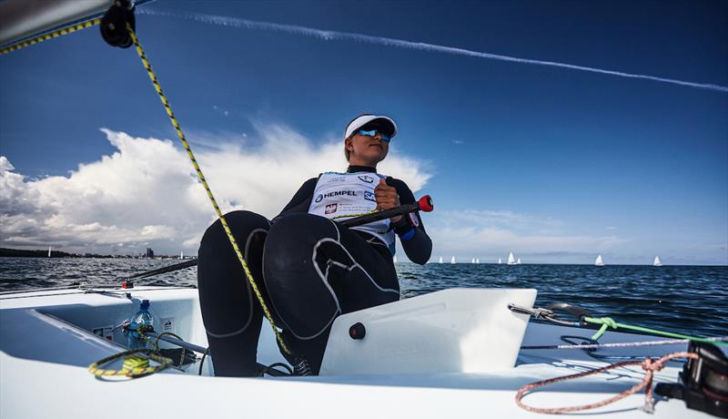 Julia Rogalska (POL) on day 1 of the Hempel Youth Sailing World Championships - photo © Robert Hajduk / World Sailing