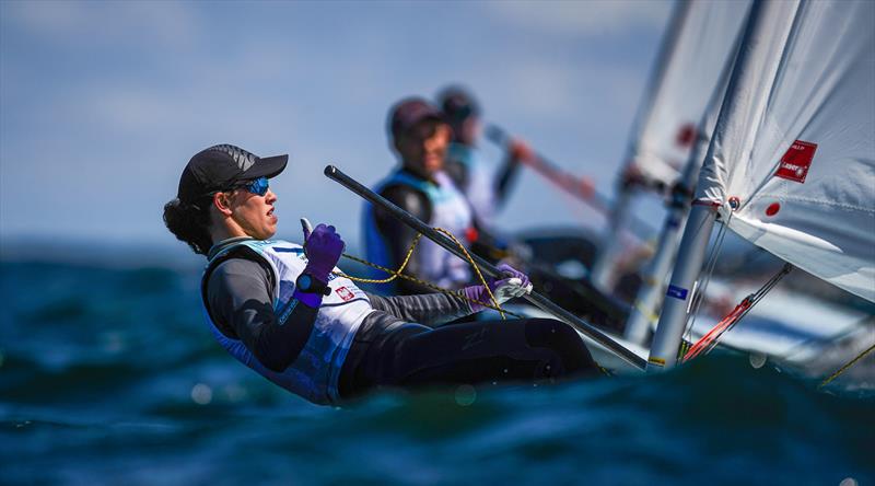 Samantha Stock (NZL) - Day 3 - 2019 Hempel Youth Sailing World Championships, Gdynia, Poland  photo copyright Szymon Sikora / World Sailing taken at  and featuring the ILCA 6 class