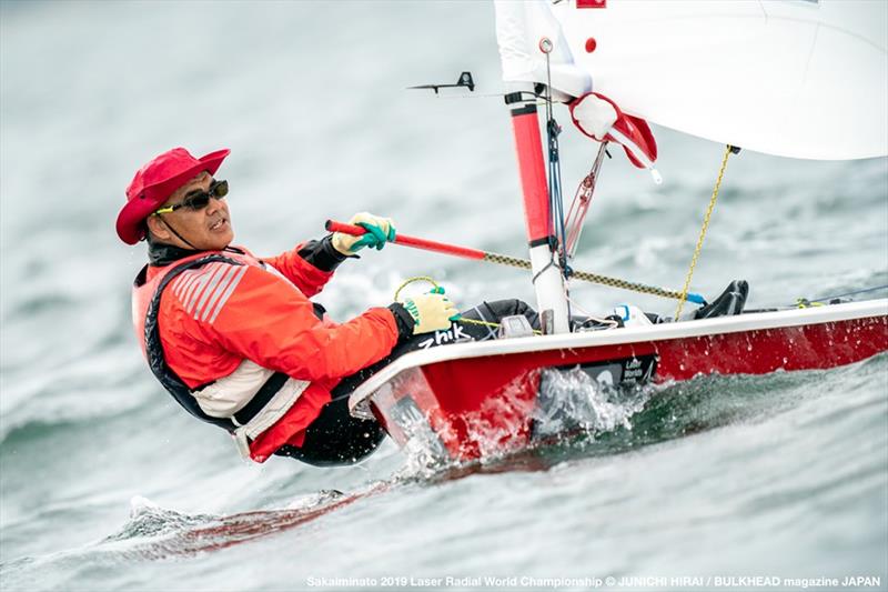 Day 2 of the ILCA Laser Radial World Championships in Japan photo copyright Junichi Hirai / Bulkhead Magazine Japan taken at  and featuring the ILCA 6 class