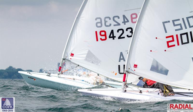 Opening races at the Laser Radial Youth World Championships 2019 photo copyright Luka Bartulovic taken at CORK and featuring the ILCA 6 class