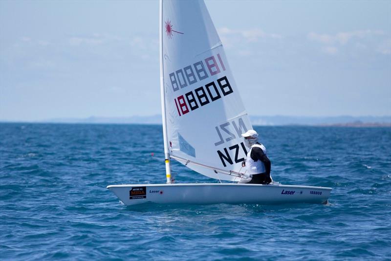 Sandy Grigg (80) - Mitre10 Mega NZ National Laser Championships - New Plymouth - January 2020 - photo © Smokeylemon.com