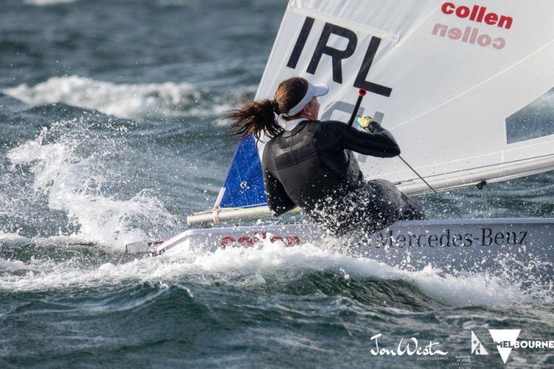 Annaliese Murphy made the most of the strong winds to record a race win - 2020 ILCA Laser Radial Women's Championship, day 3 photo copyright Jon West Photography taken at Sandringham Yacht Club and featuring the ILCA 6 class