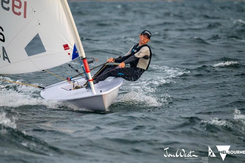 Zac Littlewood - 2020 ILCA Laser Radial Championship, Day 3 photo copyright Jon West Photography taken at Sandringham Yacht Club and featuring the ILCA 6 class